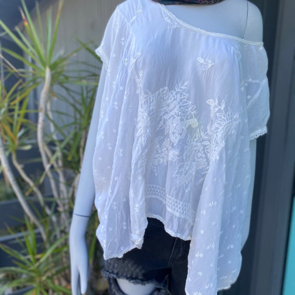 Free People Peasant White Top